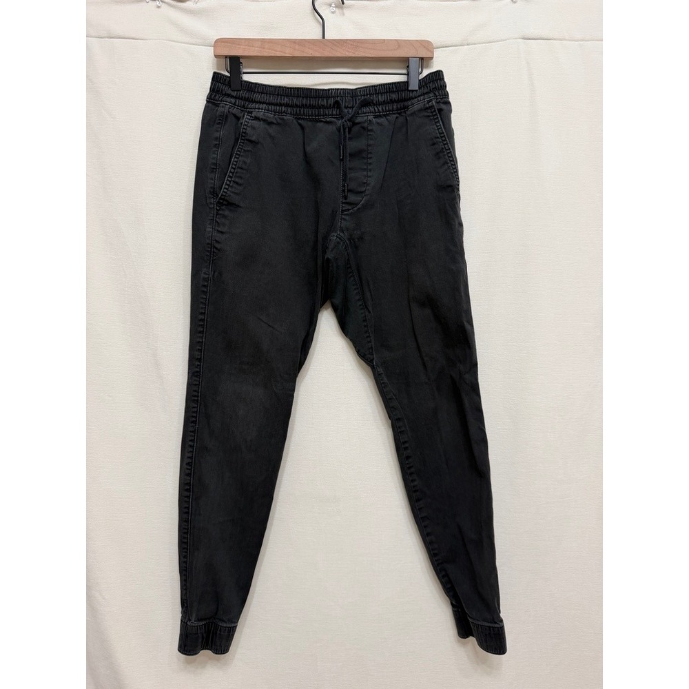 Hollister Super Skinny Jogger Pants Mens Medium Black Advanced Stretch Tapered